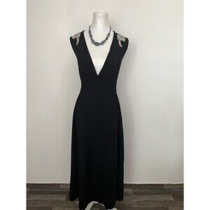 Shein Curve Women’s dress  Plus Size 1XL Sleeveless Black V Neck Zipper Back